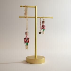 Betsey Johnson Nutcracker Necklace and Earring Set NWT